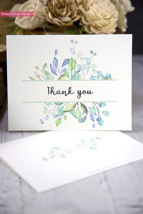 Craft Room Ideas: Organize and Beautify Your Creative Space Printable Thank You Notes, Handmade Thank You Cards, Thank You Card Design, Printable Envelope, Printable Thank You Cards, Watercolor Printable, 수채화 그림, Cards Printable, Arte Sketchbook