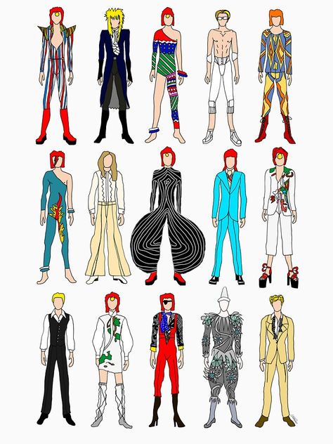 Outfits of Heroes by notsniwart 80s Fashion Outfits 1980s, Outfits Disco, David Bowie Costume, Moda Disco, 1980 Clothes, David Bowie Fashion, 80s Fashion Outfits, David Bowie Art, Pop Art Fashion