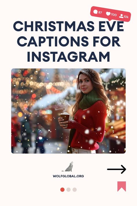 Promotional graphic for Christmas Eve Instagram captions featuring a woman with a warm drink.
A list of playful Christmas-themed checklist items with emojis on a festive background.
Smiling woman with laptop surrounded by social media symbols, advertising Instagram engagement pod. Christmas Eve Posts Instagram, Christmas Eve Captions, Funny Christmas Eve Quotes, Christmas Captions For Instagram, Eve Instagram, Christmas Eve Dinner, Mistletoe Kiss, Perfect Captions, Ig Captions