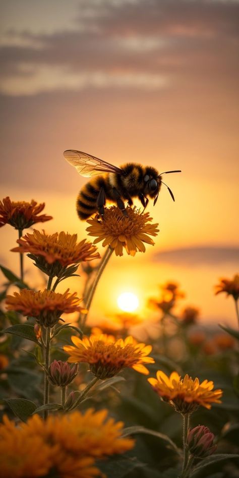 Facts About Honey Bees, Aesthetic Flower Tattoo, Bee Pictures Art, Facts About Honey, Honey Bee Facts, Bee Pictures, Bee Painting, Bee Garden, Aesthetic Flower