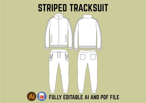 Tech Pack Template, Tracksuit Streetwear, Clothing Templates, Tech Pack, Flare Trousers, Technical Drawing, Soft Shell Jacket, Track Jackets, Endless Possibilities