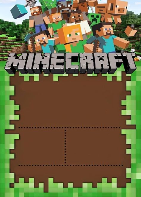 Minecraft Party Invitations, Minecraft Birthday Decorations, Minecraft Party Games, Minecraft Party Printables, Minecraft Png, Diy Minecraft Birthday Party, Minecraft Invitations, Minecraft Birthday Invitations, Minecraft Party Decorations