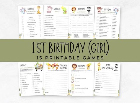 Celebrate your little one's big day with our 1st Birthday Games Printable. Packed with engaging games and activities, this printable ensures a memorable celebration for your little girl's first birthday. Fun for both adults and children at your child's first birthday party! 1st Birthday Activities, 1st Birthday Games, Scramble Words, First Birthday Games, Birthday Activities, Games Printable, Birthday Games, Boy First Birthday, Girl First Birthday