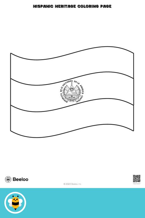 Easy hispanic heritage-themed coloring page for kids ages 3 and up. Featuring: El Salvador Hispanic Heritage Month Crafts, Arts And Crafts For Kids Toddlers, Multicultural Activities, Crafts And Activities For Kids, Hispanic Heritage Month, Hispanic Heritage, Class Activities, Heritage Month, Printable Crafts