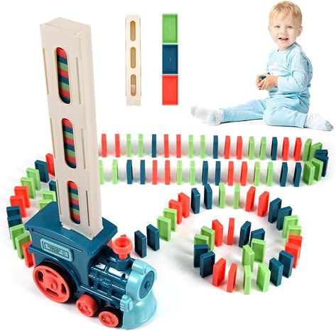 Amazon.com: CLAPET Domino Train Sets Toys for Kids Ages 3-8, STEM Building Montessori Toys for 4 5 6 7 Year Old Boys Girls, 120PCS Automatic Dominoes Games Christmas Birthday Gifts for Toddler : Toys & Games Christmas Games For Kids, Kids Games, Stem Toys, Birthday Gifts For Boys, Toy Train, Christmas Birthday Gifts, Christmas Games, Montessori Toys, Classic Toys