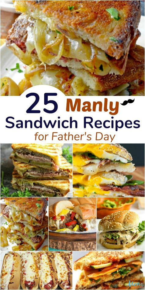 25 Manly Sandwich Recipes for Father’s Day Husband Lunch Ideas, Lunch Ideas For Husband, Sandwich Buffet, Husband Lunch, Hot Sandwich Recipes, Best Lunch Recipes, Sandwhich Recipes, Best Sandwich Recipes, Gourmet Sandwiches