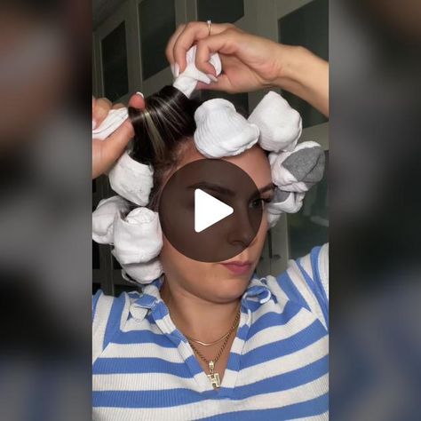 How To Do Sock Curls Overnight, Short Hair Curling, How To Make Socks, Sock Curls, Curl Tutorial, Celebrity Hairstylist, How To Curl Short Hair, Hair Curling, The Kardashians