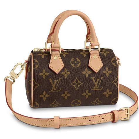 Louis Vuitton Nano Speedy Mini Brown Monogram Lv Logo Crossbody Shoulder Bag ********** Louis Vuitton ********** Brand: Louis Vuitton Size: Nano (6.3 X 4.3 X 3.5 Inches) (Length X Height X Width) Name: Nano Speedy Color: Brown Style: Crossbody Bag Style#: M81085 (Ss22 With Detachable Strap) Material: Monogram Coated Canvas The Nano Speedy Is A Perfect Miniature Version Of Louis Vuitton's Iconic Speedy Bag Crafted From Monogram Canvas With Natural Leather Trim, It Features Two Handles And A Long Strap For Shoulder Or Cross Body Carry Extremely Lightweight And Large Enough For A Smartphone, Cards And Keys, It Is A Stylish Way To Carry Essentials Natural Cowhide Leather Trim Textile Linin Louis Vuitton Small Bag, Louis Vuitton Nano Speedy, Shoulder Bag Louis Vuitton, Lv Crossbody Bag, Nano Speedy, Lv Shoulder Bag, Speedy Bag, Lv Logo, Louis Vuitton Pochette Metis