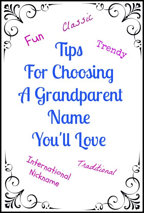 Grandparent Names, Grandma Names, Call Grandma, New Grandparents, Clever Gift, Names Ideas, Virtual Baby Shower, Baby Tips, Writing Stuff