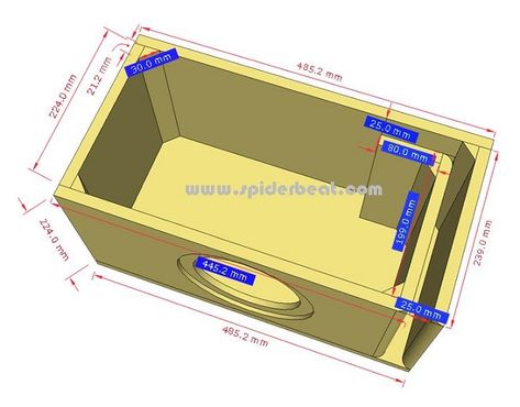 8 Inch Subwoofer Box, 10 Subwoofer Box, Subwoofer Diy, Diy Subwoofer, Audio Mobil, Box Speaker, Subwoofer Box Design, Speaker Projects, Speaker Box Design