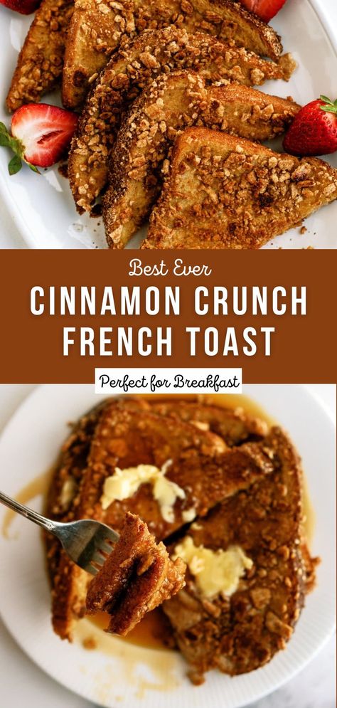 Cereal French Toast, Cinnamon Crunch French Toast, Cinnamon Toast Crunch French Toast, Basic French Toast, French Toast Crunch, Cinnamon Toast Crunch Cereal, Cinnamon Crunch, Basic French, French Toast Breakfast