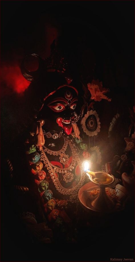 Devi Jagat Janani Kali's photo is Taken in Diyas light Kali Mata Hd Images Wallpaper, Maa Kali Photo, Kali Picture, Ma Kali, Maa Kali Images, Kali Puja, Hanuman Hd Wallpaper, Kali Mata