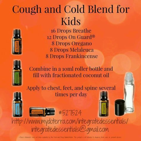 Cough Cold Blends for Kids Cough Remedies For Adults Essential Oils, Cough Remedies For Adults, Oil For Cough, Remedy For Cold, Essential Oils For Cough, Cold And Cough, Holistic Home, Terra Essential Oils, Essential Oils Young Living