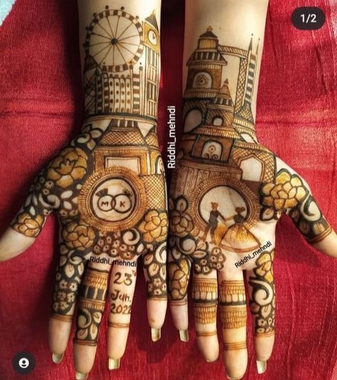 25th Anniversary Mehendi Designs, Engagement Ring Mehndi Designs, Engagement Mehendi Figures, Baby Mehandi, Mehndi Hairstyle, Ring Mehndi Design, Mehndi Engagement, Latest Mehndi Designs Wedding, Engagement Mehendi