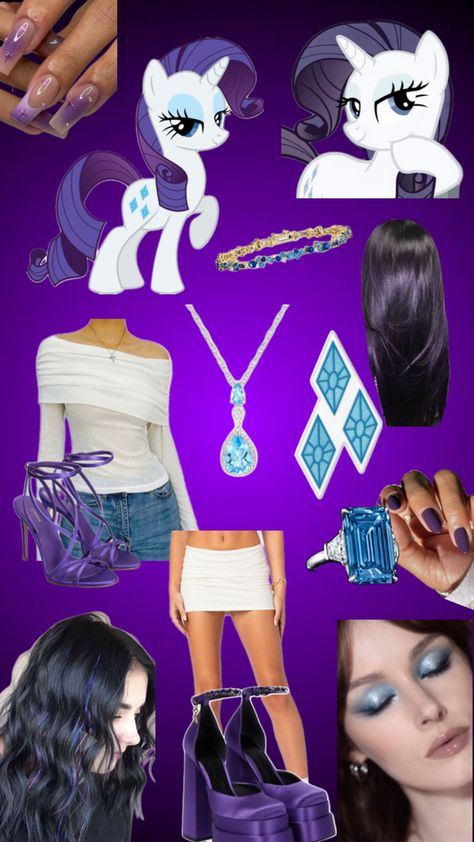 Rarity Halloween Costume, Rarity Inspired Outfits, Rarity Cosplay, Rarity Costume, Rarity Aesthetic, Mlp Outfits, Halloweenský Makeup, My Little Pony Costume, Duo Halloween Costumes