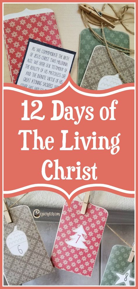 Like this idea- memorize The Living Christ with this 12 day advent Lds Christmas, Christmas Devotional, Christmas Scripture, Christmas Lesson, Christ Centered Christmas, Relief Society Activities, Christmas Challenge, Chicken Scratch, Twelve Days Of Christmas