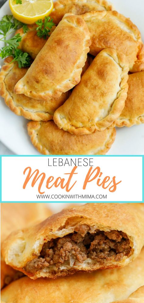 Lebanese Empanadas, Middle Eastern Meat Pies, Armenian Meat Pies, Mediterranean Meat Pies, Turkish Meat Pie, Lebanese Meat Recipes, Lebanese Meat Pies Ground Beef, International Ground Beef Recipes, Lebanese Fatteh Recipe