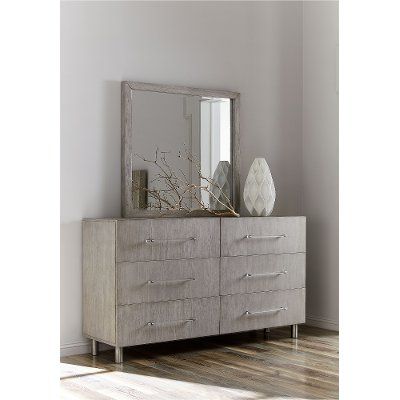 Shop Dressers | Furniture Store | RC Willey Grey Dresser, Acrylic Drawers, Misty Grey, Bedroom Dresser, Headboard Designs, Modern Dresser, Stainless Steel Legs, Bedroom Dressers, Wood Drawers