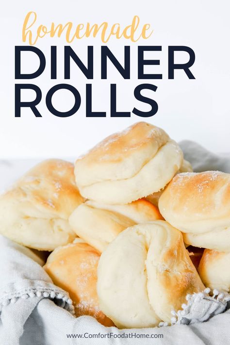 Making homemade yeast rolls from scratch is a great way to impress your family and friends. They are warm, doughy, and buttery- perfect for dinner or as a side dish with a Thanksgiving meal. But, be warned: they go fast! Follow this recipe to make the best yeast rolls ever- you won't regret it. The Best Yeast Rolls, Best Yeast Rolls, Yeast Dinner Rolls, Comforting Breakfast, Rolls From Scratch, Homemade Yeast Rolls, Homemade Yeast, No Yeast Dinner Rolls, Parker House Rolls