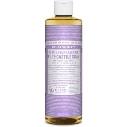 Dr. Bronner's Pure Castile Soap - Lavender - 16 oz Unscented Body Wash, Castille Soap, Dr Bronners, Pure Castile Soap, Liquid Castile Soap, Lime Oil, Baking Soda Shampoo, Lavender Soap, Organic Olive Oil