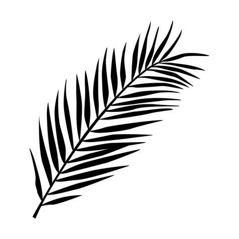 Palm Leaf SVG | Kakikoi Tropical Leaves Silhouette, Palm Leaf Outline, Palm Leaf Svg, Palm Leaf Tattoo Design, Palm Leaf Illustration, Palm Leaves Tattoo, Palm Leaf Vector, Palm Leaf Tattoo, Tiki Tattoo