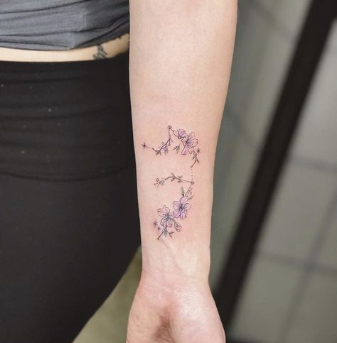 Sag w orchid flowers/stars...on my ankle or back or hip Aquarius Tattoo Orchid, Tattoo Orchid, Orchid Tattoo, Aquarius Constellation, Aquarius Tattoo, Constellation Tattoos, Orchid Flowers, Zen Art, Orchid Flower