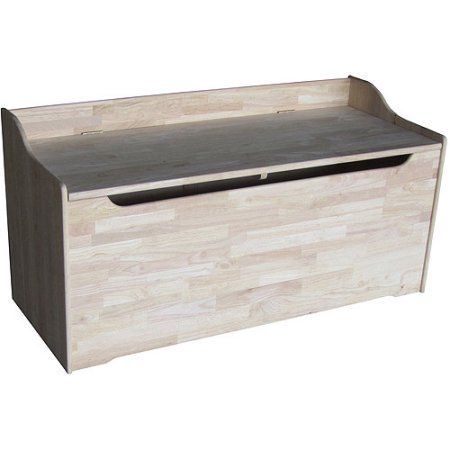 International Concepts Large Toy Storage Box, Unfinished, Brown Wood Kids Toys, Kids Storage Boxes, Large Toy Storage, Storage Trunks, Storage Trunk, Toy Storage Boxes, Concept Home, Box Bed, Kids Storage