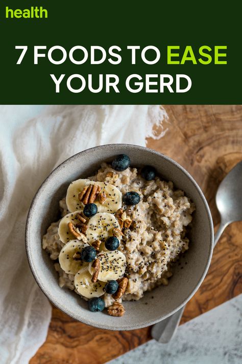 Gerd Meal Plan Reflux Disease, Recipes For Gerd Reflux Disease, Gerd Breakfast Ideas, Anti Reflux Diet, Reflux Diet Recipes, Upset Stomach Food, Gerd Diet Plan, Gerd Diet Recipes, Acid Reflux Friendly Recipes