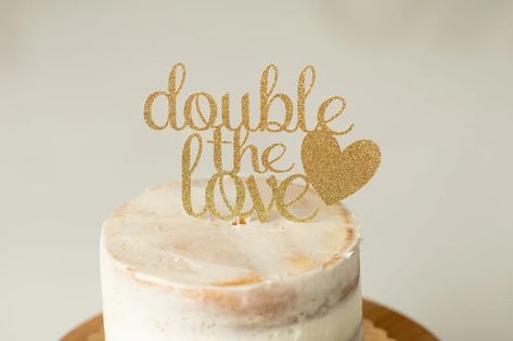 Double the Love Cake Topper/ Twins Cake Topper/ Twins Baby - Etsy Twins Cake Topper, Twin Cake Topper, Twin Baby Shower Cake, Girl Shower Cake, Bear Baby Shower Cake, World Cake, Twins Cake, Love Cake Topper, Baby Shower Cakes Girl