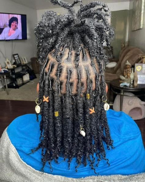 Starter Locs Styles Ponytail, Medium Length Inverted Bob, Short Starter Loc Styles For Women, Starter Locs Styles For Short Hair, November Nails Colors, Dreadlock Maintenance, Coiling Natural Hair, Short Locs, Beautiful Dreadlocks