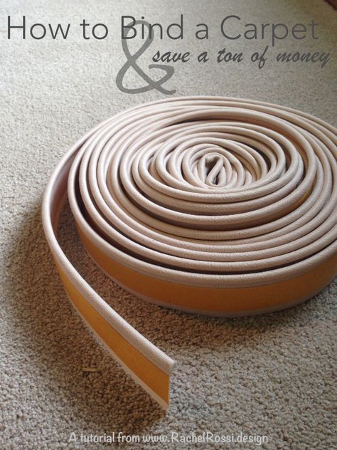 A full tutorial and instructions (with pictures) on how to DIY bind a carpet remnant. Carpet Binding Diy, Flooring Carpet Ideas, Carpet Remnants Diy, Rug Cleaning Diy, Kendall Jenner Red Carpet, Leftover Carpet, Diy Carpet Cleaning Solution, Area Rugs Diy, Carpet Diy