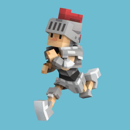 ArtStation - Bendy Voxel Knight, Zach Soares Voxel Character, Voxel Games, Cube World, Voxel Art, 3d Pixel, Low Poly Games, Pixel Art Characters, Low Poly Art, Low Poly Models