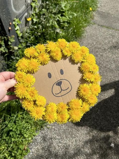 Sensory Play | Our Dandi-Lion activity for on the way home from Playgroup earlier Zoo Crafts, Lion Flower, Dandy Lion, Cousin Camp, Nature Play, Kid Activities, The Way Home, Nature Crafts, Craft Activities For Kids