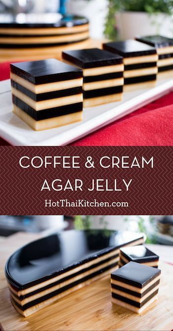 Gluten Free Asian Recipes, Agar Agar Jelly, Kuih Lapis, Agar Jelly, Kek Lapis, Dessert Oreo, Jelly Desserts, Coffee Jelly, Jelly Recipe