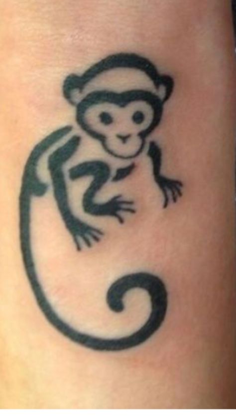 Dancing Monkey Tattoo, Cute Monkey Tattoos For Women, Minimalist Monkey Tattoo, Monkey Tattoo Small Cute, Kendall Tattoo, Deb Shop, Monkey Tattoo, Mama Tattoo, Monkey Tattoos