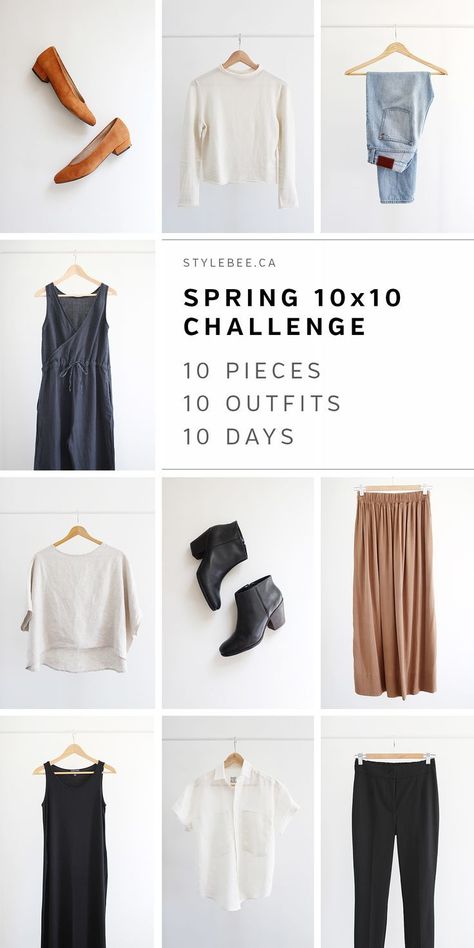 10x10 Outfit Challenge, 10 X 10 Capsule Wardrobe, 10x10 Wardrobe, 10x10 Capsule Wardrobe, Mini Capsule Wardrobe, 10x10 Challenge, How To Have Style, Minimalist Closet, Minimal Wardrobe