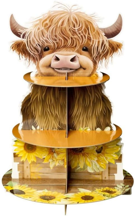 3 Tiers Highland Cow Cupcake Stand Baby Highland Cow Birthday Party Cardboard Cupcake Holder Decorations Sunflower Party Dessert Tower Animals Party Supplies for Kids Highland Cow Themed Baby Shower #ad #highlandcow #babyshower #babyshowerideas #babyshowersupplies #highlandcowbabyshower #cowbabyshower #cupcakestand #cupcakeholder Hiland Cow Baby Shower Ideas, Highland Cow Bridal Shower Ideas, Highland Cow Baby Shower Theme Girl, Highland Cow Themed Birthday Party, Highland Cow Baby Shower Ideas, Highland Cow Baby Shower Theme, Highland Cow Cupcakes, Highland Cow Birthday Party, Cow Party Decorations