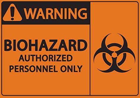 ZING 1920S Eco Safety Label, Warning Biohazard Authorized Personnel Only, Recycled Polystyrene Self Adhesive,5" H x 7" W, Black on Orange (Pack of 2) Check more at https://akhbardigital.com/zing-1920s-eco-safety-label-warning-biohazard-authorized-personnel-only-recycled-polystyrene-self-adhesive5-h-x-7-w-black-on-orange-pack-of-2/51fj2shpvnl-jpg/ Biohazard Sign, Recycling, Black