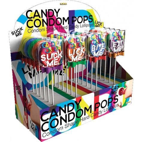 These are a great new bachelorette party candy item, its the colorful Candy Condom Pops Suckers - perfect for your next Bachelorette Party Flavored Condoms, Lollipop Display, Hard Candy Lollipops, Bachelorette Party Supplies, Awesome Bachelorette Party, Bachelorette Party Planning, Bridal Bachelorette Party, Image Swag, Party Candy