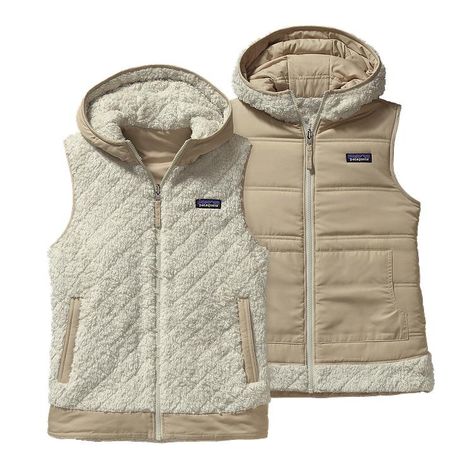 Patagonia Women's Los Gatos Hooded Fleece Vest Utility Vest Outfit, Womens Patagonia, Vests Women, Patagonia Vest, Womens Outdoor Clothing, Patagonia Women, Reversible Vest, Hooded Vest, Patagonia Jacket