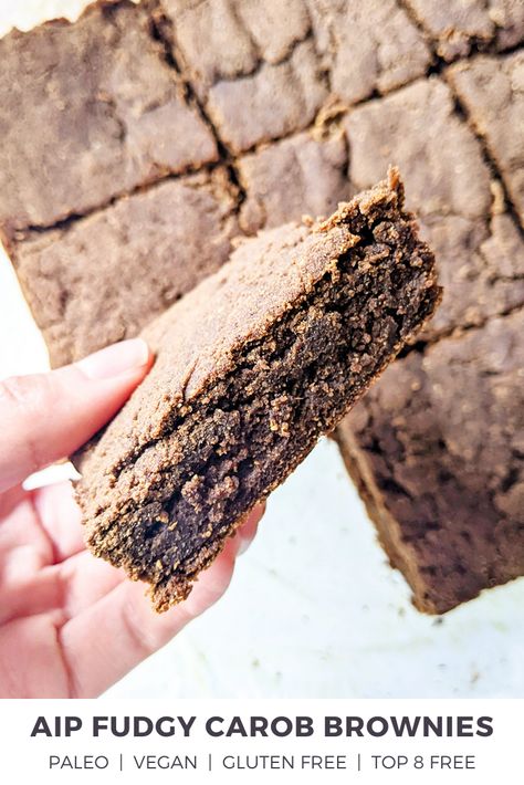 Carob Brownies, Aip Paleo Desserts, Carob Recipes, Autoimmune Protocol Diet Recipes, Aip Vegan, Aip Baking, High Fodmap Foods, Aip Paleo Recipes, Aip Desserts