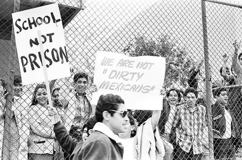 wall/i3rnhapcsvjc Chicano Studies, Chicano Love, East La, Mexico Culture, Protest Signs, Bilingual Education, Chicano Art, School System, Music Film