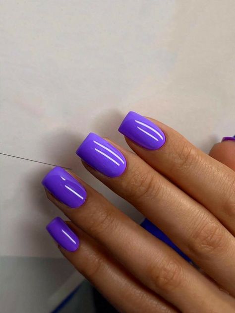 Blue Shades For Nails, Purple Nails For Black Women, Purple Nail Shades, Bright Colour Nail Designs, Lilac Nail Designs Lavender, Different Shades Of Purple Nails, Luxio Gel Polish Colors, Bright Purple Nails, Two Color Nails