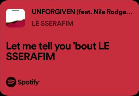 Le Sserafim "Unforgiven" lyrics #songs #music #love #song #musician #trending #instagram #instagood #singer #bgm #hiphop #dance #party #bollywood #musically #rap #instamusic #dj #pop #musicproducer #englishsongs #beats #lyrics #bass #musicvideo #tiktok #trap #follow #melody #newsong #spotify #kpop #bts #gidle #blackpink #txt #taylorswift Le Sserafim Lyrics, K Pop Lyrics, Le Sserafim Unforgiven, Hiphop Dance, Aesthetic Case, Spotify Lyrics, Pop Lyrics, Lyrics Aesthetic, Group 1