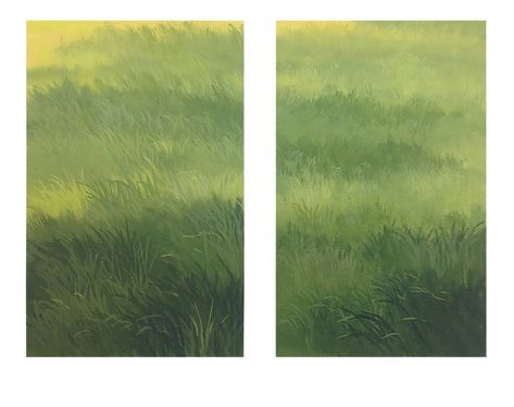 Digital Art Grass Field, Painting Of Grass Fields, Watercolour Grass Texture, Oil Painting Grass Field, Digital Art Grass Field Tutorial, How To Paint Grass Field Acrylic, Grass Oil Painting, How To Paint A Field, Watercolor Grass Field