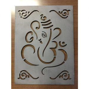 Ganesha Cnc Design, Ganesh Cnc Design Elevation, Stencil Rangoli, Pooja Door, Pooja Unit, Metal Sheet Design, Pooja Door Design, Metal Wall Art Panels, Ganesha Drawing