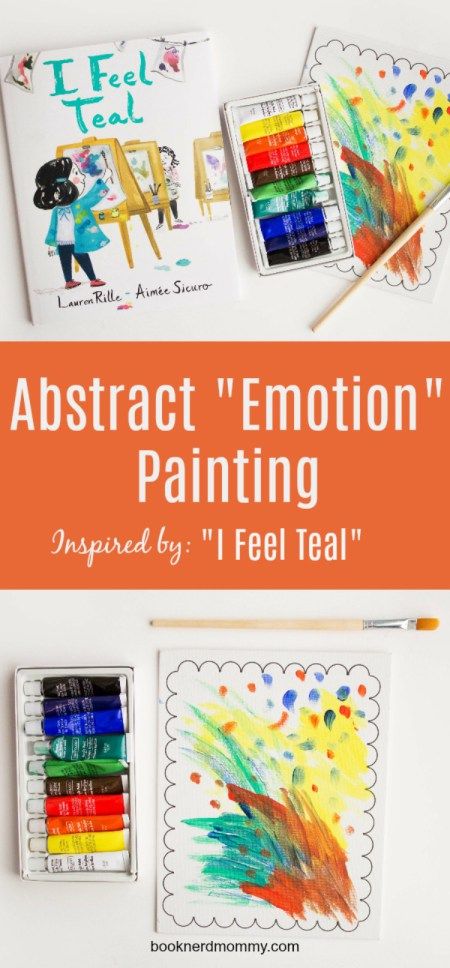 abstract painting, emotions, kids craft, abstract art, art for kids #abstractpainting #abstractart #artforkids #bookcraft #emotions Childrens Garden Ideas, Emotion Painting, Painting Emotions, Emotions For Kids, Emotions Preschool, Kindergarten Art Lessons, Emotions Activities, Music Lessons For Kids, Art Therapy Projects