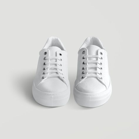 White canvas sneakers mockup psd | premium image by rawpixel.com / Felix White Canvas Sneakers, Apparel Mockup, Canvas Mockup, Athletic Shoe, Clothing Mockup, Front View, Mockup Psd, Canvas Sneakers, White Canvas