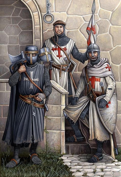 Ángel García Pinto - Órdenes de Caballería: Hospitalario, caballero de Santiago y templario Civilization Art, Knights Templars, Knights Hospitaller, Crusader Knight, High Middle Ages, Military Orders, Medieval Ages, Medieval Europe, Ancient Civilization