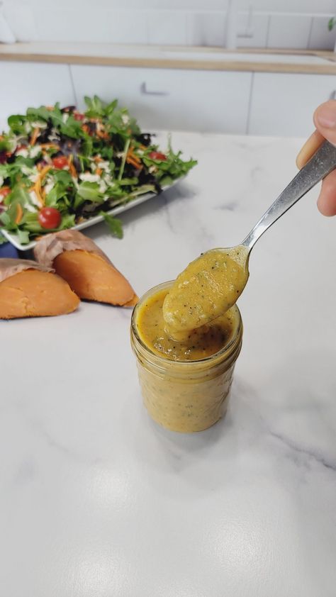 Sweet Potato Dressing, Sweet Potato Salad Dressing, Wfpb Sauces, Salad Dressing Vegan, Recipe Tin Eats, Vegan Dressings, Creamy Salad, Tin Eats, Potato Salad Dressing